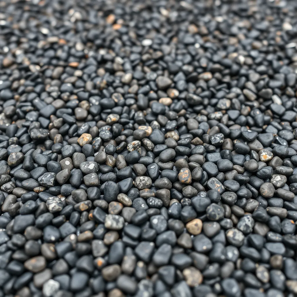 Close-up of rainwater draining freely down through a permeable resin-bound stone surface rather than pooling on top.